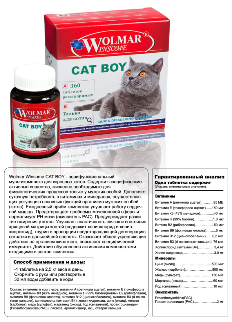 Витамины для котов