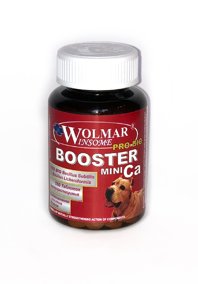 Кальций и витамины для собак мелких пород WOLMAR WINSOME® PRO BIO BOOSTER Ca MINI – 180 таблеток