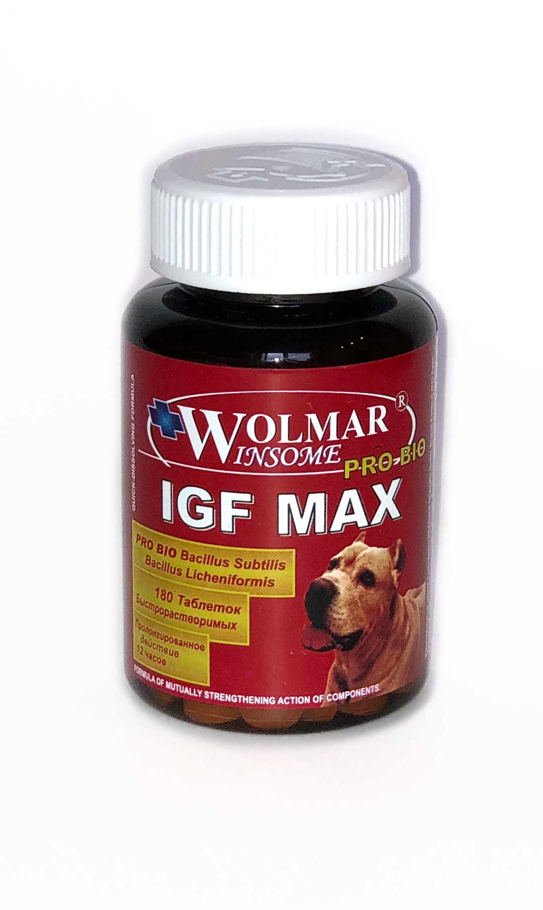 Комплекс оптимизации питания для служебных собак и щенков крупных пород WOLMAR WINSOME® PRO BIO IGF MAX -180 таблеток