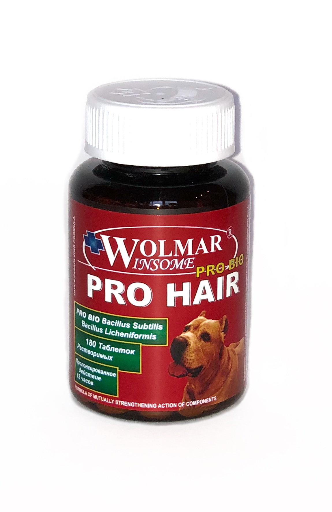 Комплекс для улучшения состояния кожи и шерсти у щенков и собак в период линьки WOLMAR WINSOME® PRO BIO PRO HAIR -180 таблеток